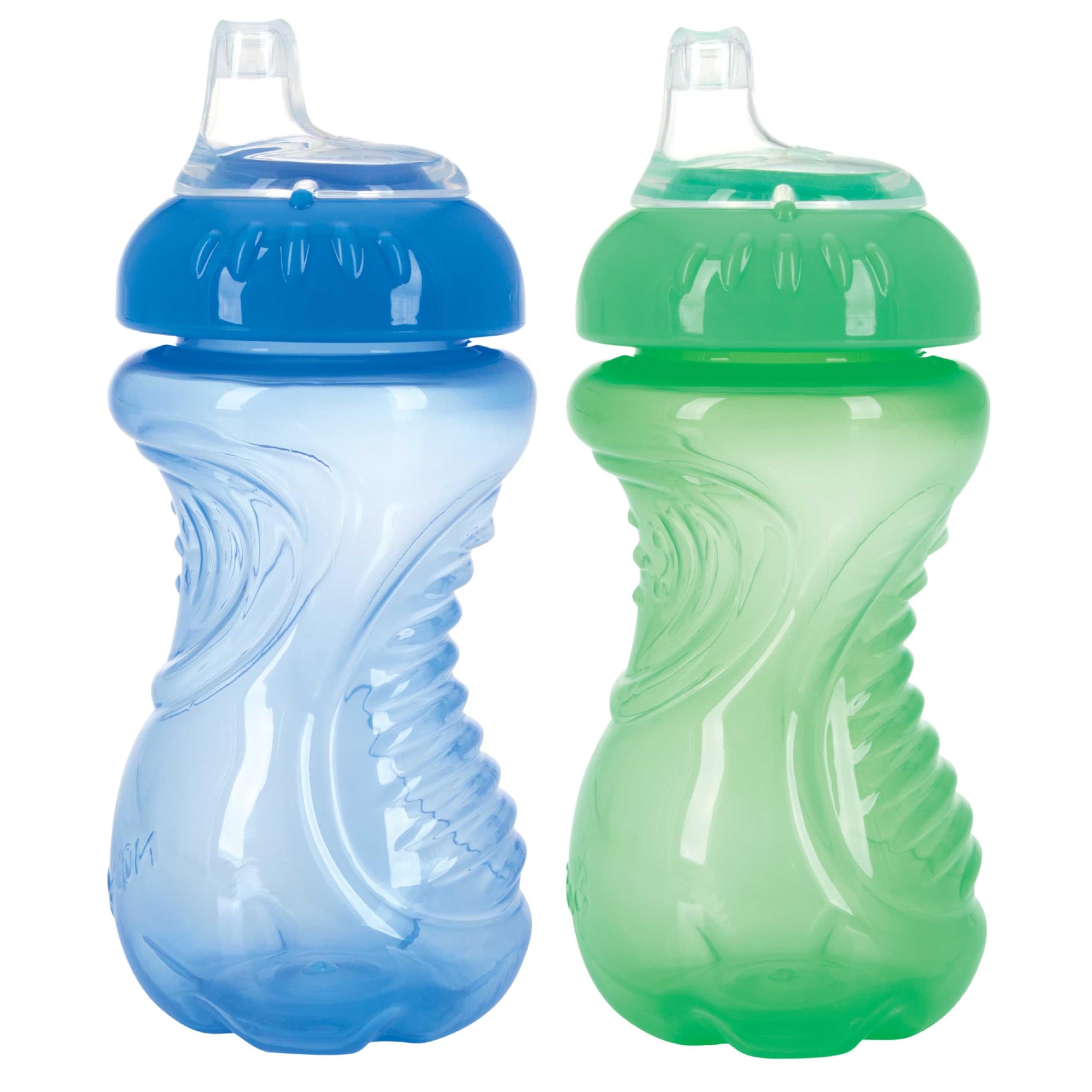 Nuby Baby Feeding 2pk No-Spill Cup 10oz (Blue & Red) New 80316