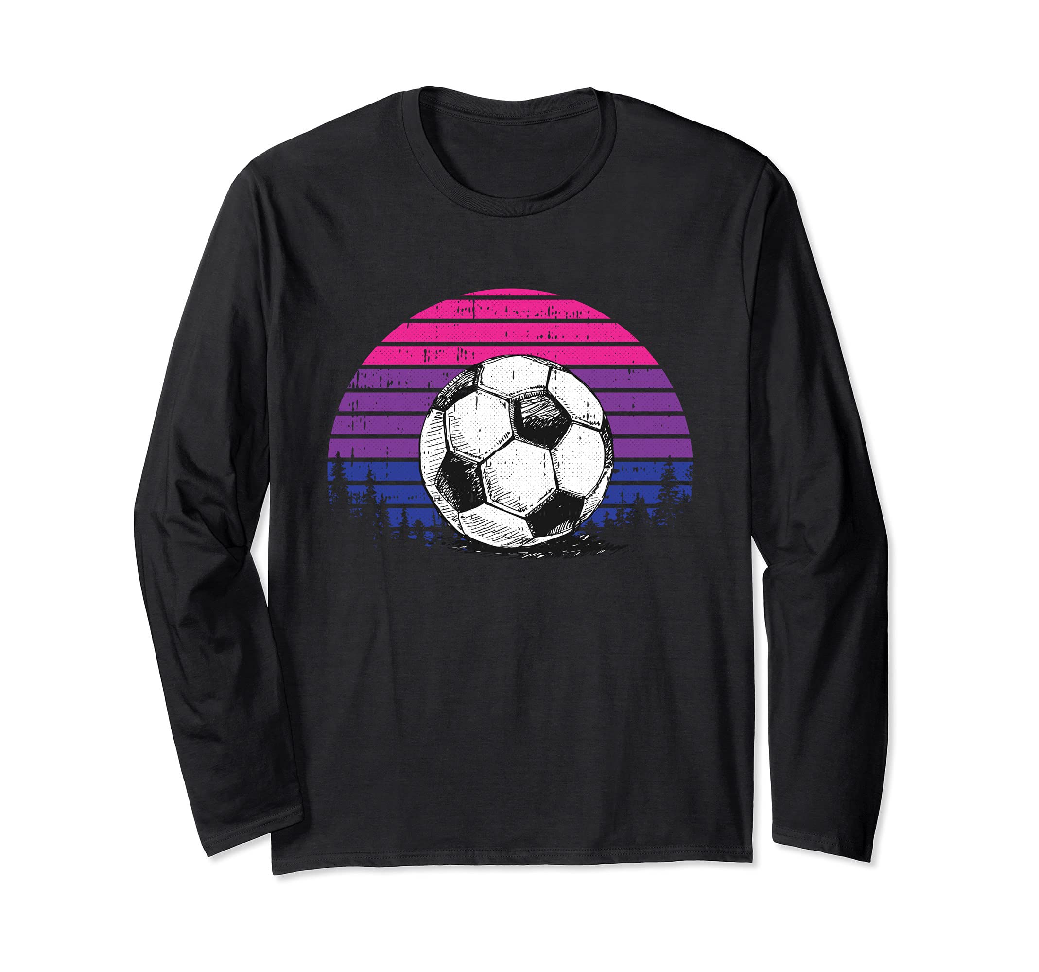 Soccer Ball LGBT-Q Bisexual Pride Sport Fan Player Ally Long Sleeve T-Shirt