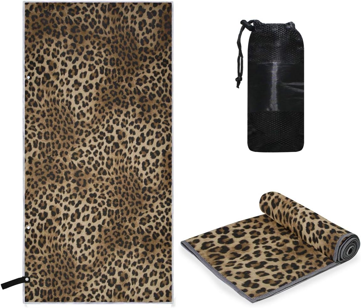 Vinlin Quick Dry Bath Towel Vintage Animal Leopard Microfiber Aborsent Beach Towel Compact Towel For Pool Swimming Bathroom Beach Gym Shower Amazon De Kuche Haushalt