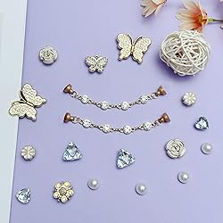Ziigole 20Pcs Bling Shoe Charms for Clog Sandals