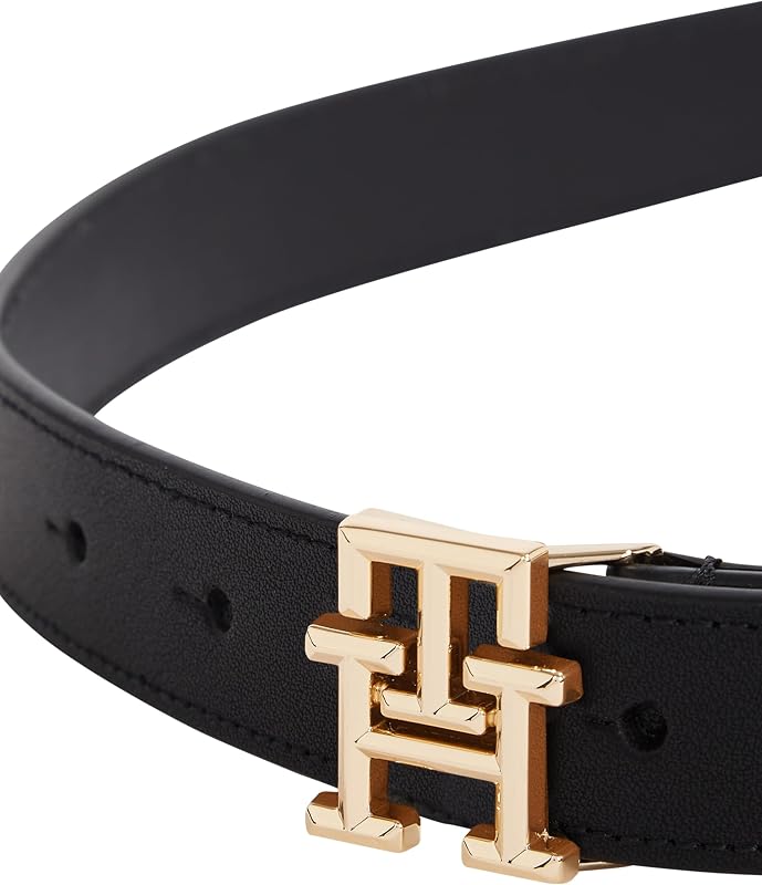 Ceinture Femme Logo 2,5 cm Cuir, Noir (Black), 70 cm — photo 3 sur 3