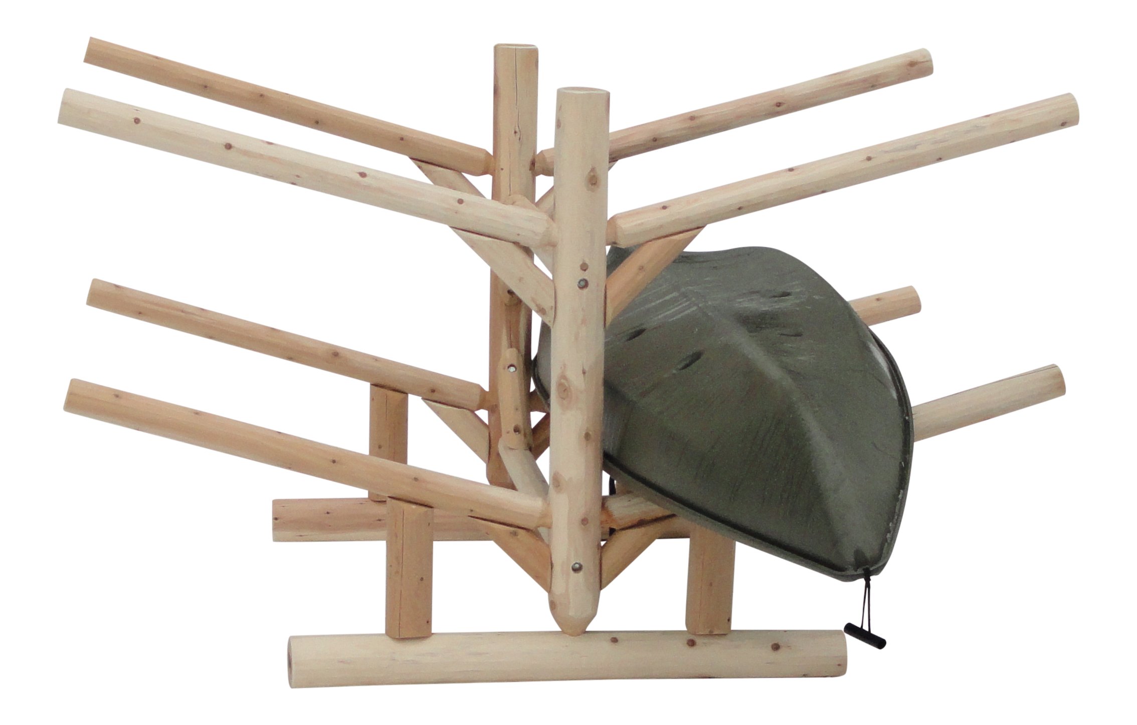 log kayak rack 4-place - missouri float trips