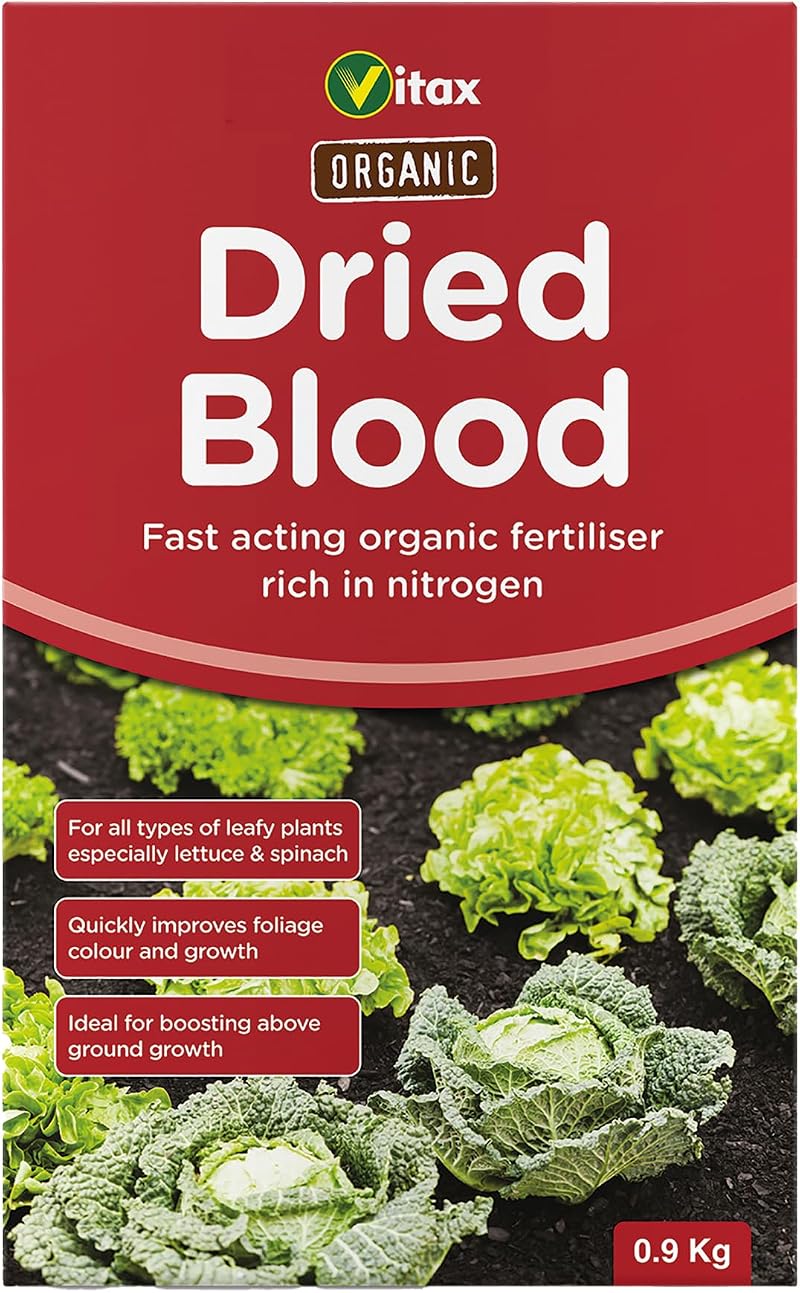 Vitax Dried Blood Fertiliser 0.9kg Organic Nitrogen Rich Top Dressing