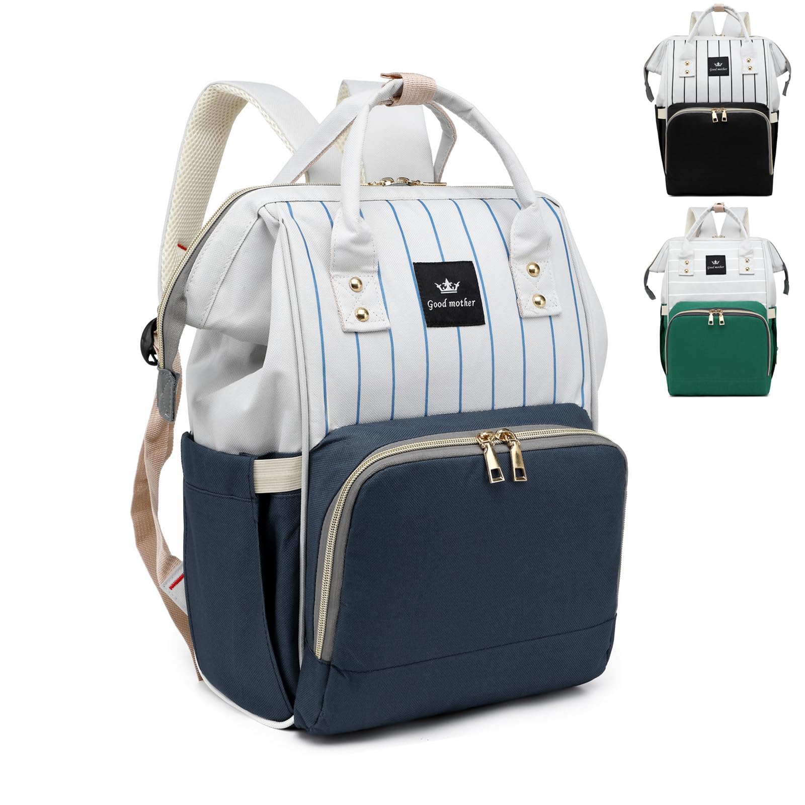 Baby Diaper Bag Backpack, Baby Bag for Boys & Girls, Baby Registry Search Baby Shower Gifts, Large Travel Diaper Bags for Baby Girl, Newborn Essentials, Blue
