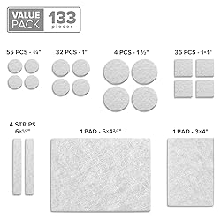 Felt Furniture Pads X-PROTECTOR 133 PCS - Premium
