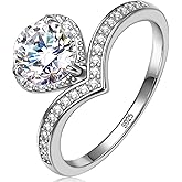 Kate Lynn -Eternal Love- 1 Carat Diamond/Moissanite Rings for Women, IGI/GRA Certified, Promise Engagement Wedding Anniversary Rings for Her, Idea Gift for Women