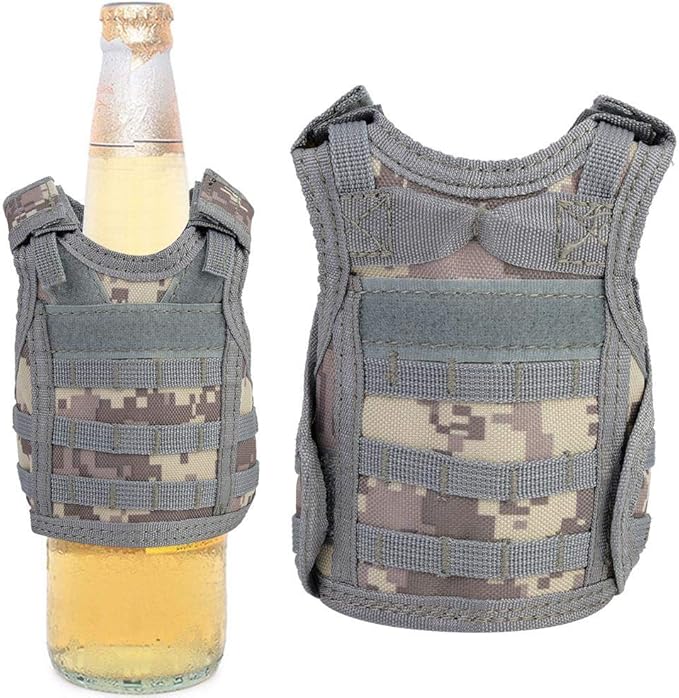 Alomejor Mini Beer Vest Military Bottle Beverage Cooler