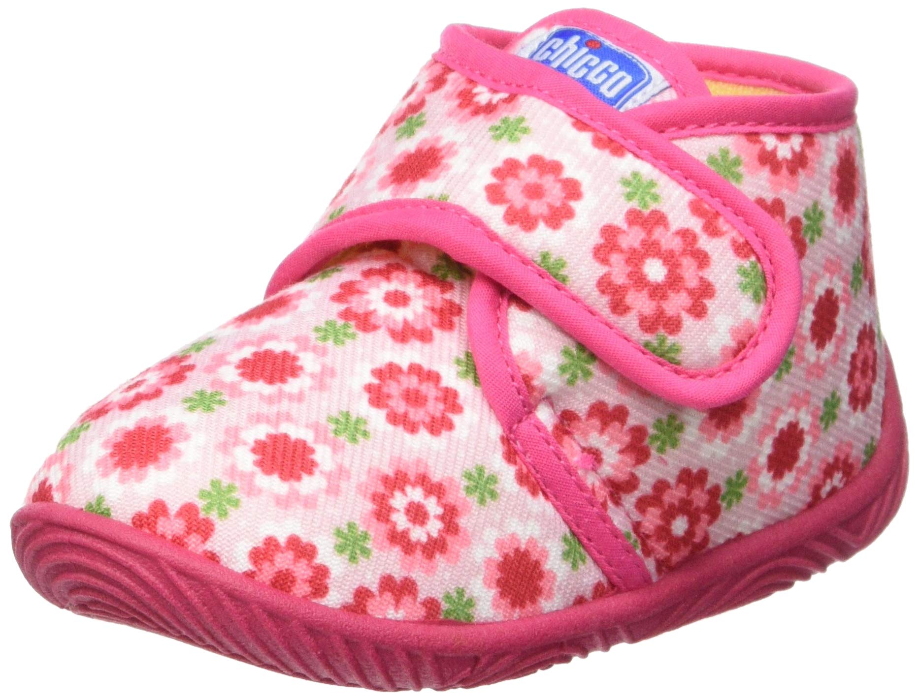 Chicco 1064761000000 Baby Girls’ Polish slipper, Pink Flowers, 2 Child UK