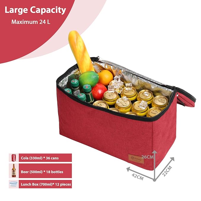 Sekey Bolsa Térmica 24L, Bolsa Nevera portátil, Bolsa de Picnic ...