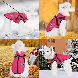 Poseca Dog Coat with Harness Winter Jacket for All Sizes Reflective Water view 4