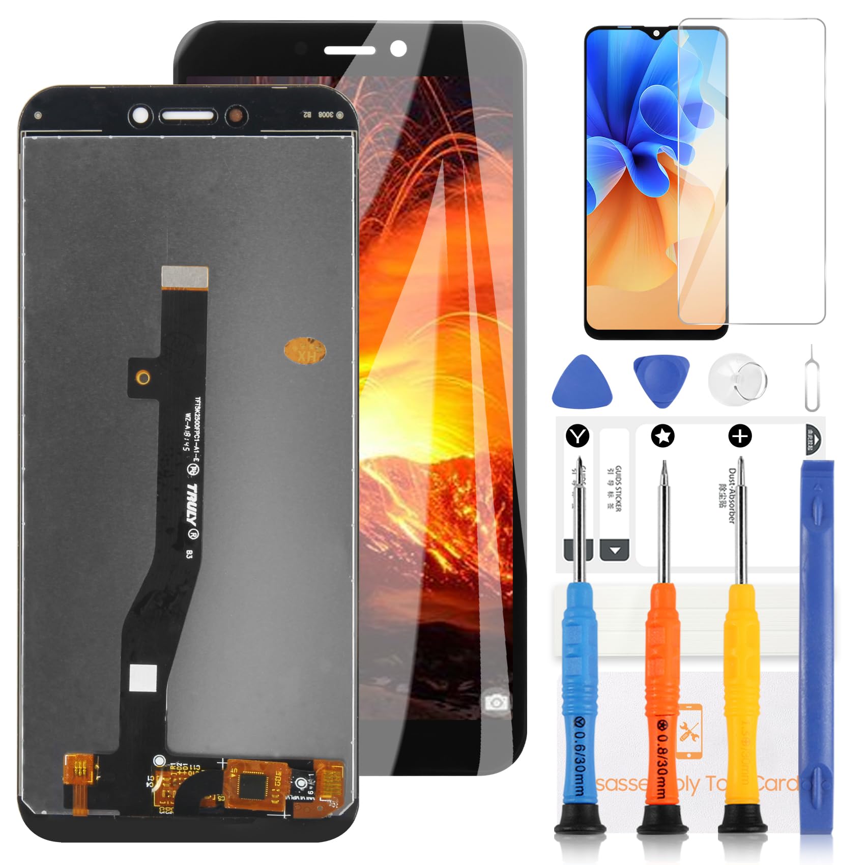 LADYSON LCD Screen for Oukitel WP5 LCD Display for Oukitel WP5 PRO Touch Screen Assembly Replacement Glass Digitizer with Tools (Black)