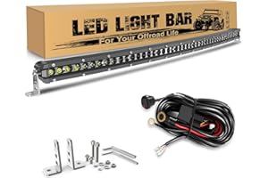 COLIGHT LED Light Bar Curved 32 inch Slim led bar Single Row Light Bar Offroard Driving Light for ATV Truck Tractor UTV Marin