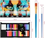 LOPHE Rainbow Face Body Painting Kit 26 Colors Water Based Safe Non-Toxic view 3