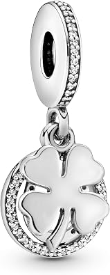 Amazon Com Pandora Jewelry Lucky Four Leaf Clover Dangle Charm