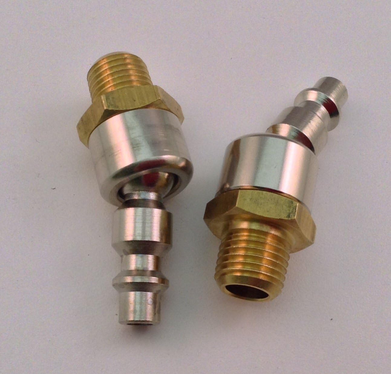 2pc. Industrial Ball Swivel 1/4" NPT Male Quick Connect Air Tool Type M