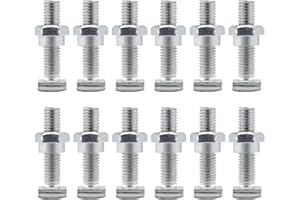 Ampper Replacement Battery Terminal Bolt and Shoulder Nut Set M8 Thread, M8 x 35 mm Shulder Nut and Square Head Bolt, Pack of