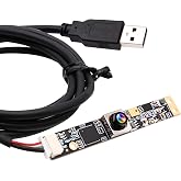ELP 16MP Autofocus USB Camera with Microphone for Computer Mini UVC USB2.0 Lightburn Camera Micro USB Security PC Camera Module Laser Engraver Webcam Board (100degree No Distortion Lens)