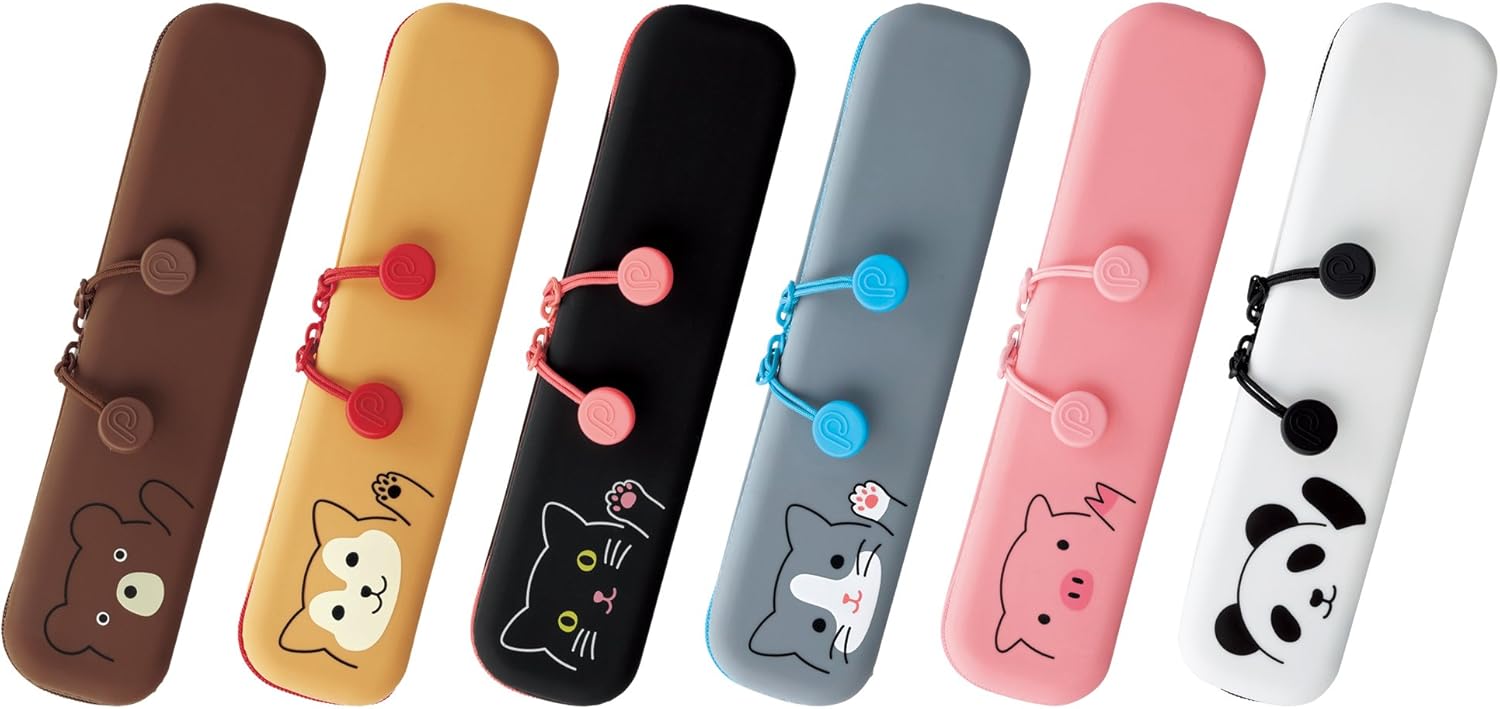 LIHIT LAB PuniLabo Slim Zipper Pen Pouch, 7.9" × 1.9", Shiba Dog (A7717-2), Slim: 7.9 x 1.9 inches - Image 5