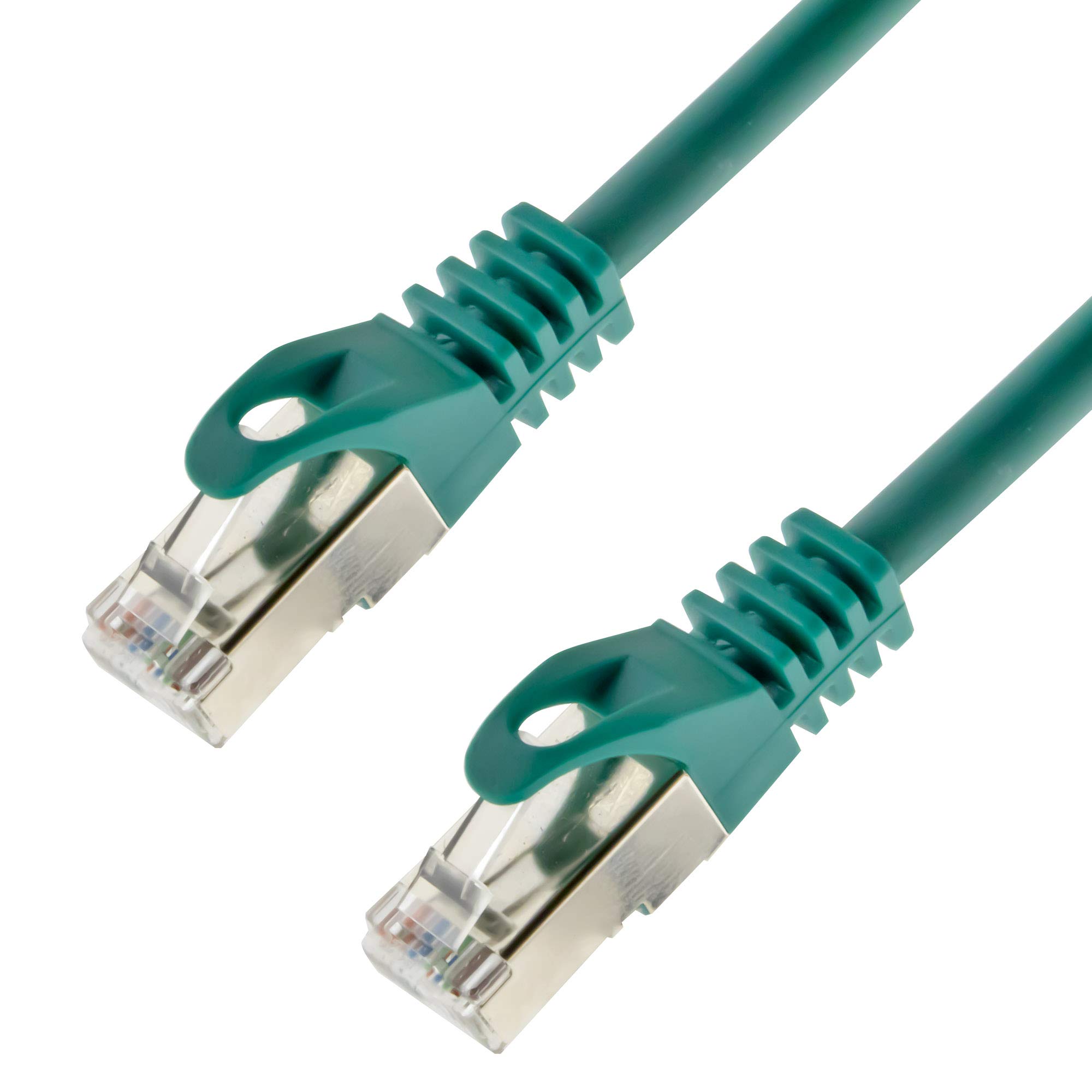 Network Cable S/FTP PIMF Cat 7 7.50 m Green Patch Cable Gigabit Ethernet LAN DSL CAT7 Cable