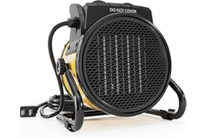 JOANOLGA Outdoor Heaters for Patio, 1500W Electric Greenhouse Heater with 3S PTC Ceramic Fast Heating, Overheat Protection, 3 Modes for Outdoor, Patio, Greenhouse, Garage, Indoor, YE