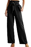 IWOLLENCE Women's Wide Leg Pants with Pockets High