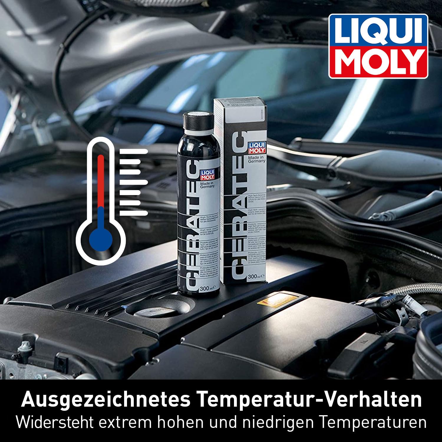 LIQUI MOLY Öladditiv Cera Tec Art.-Nr. 3721 Keramikverschleißschutz für Benzin- & Dieselmotoren I mehr Laufruhe, geringere Reibung & weniger Kraftstoffverbrauch I Ceramic Zusatz für Motoröl, 300 ml 5