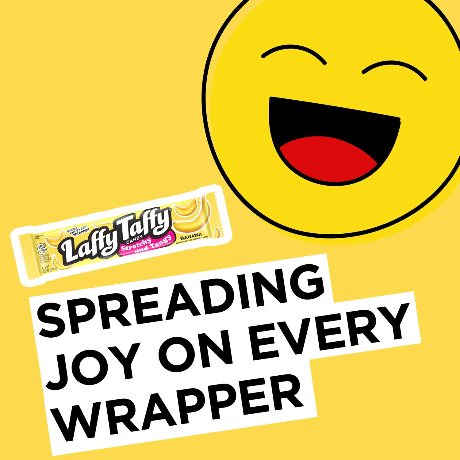 Laffy Taffy Stretchy & Tangy Banana, 1.5 Ounce, Pack of 24 : Taffy Candy : Grocery & Gourmet Food