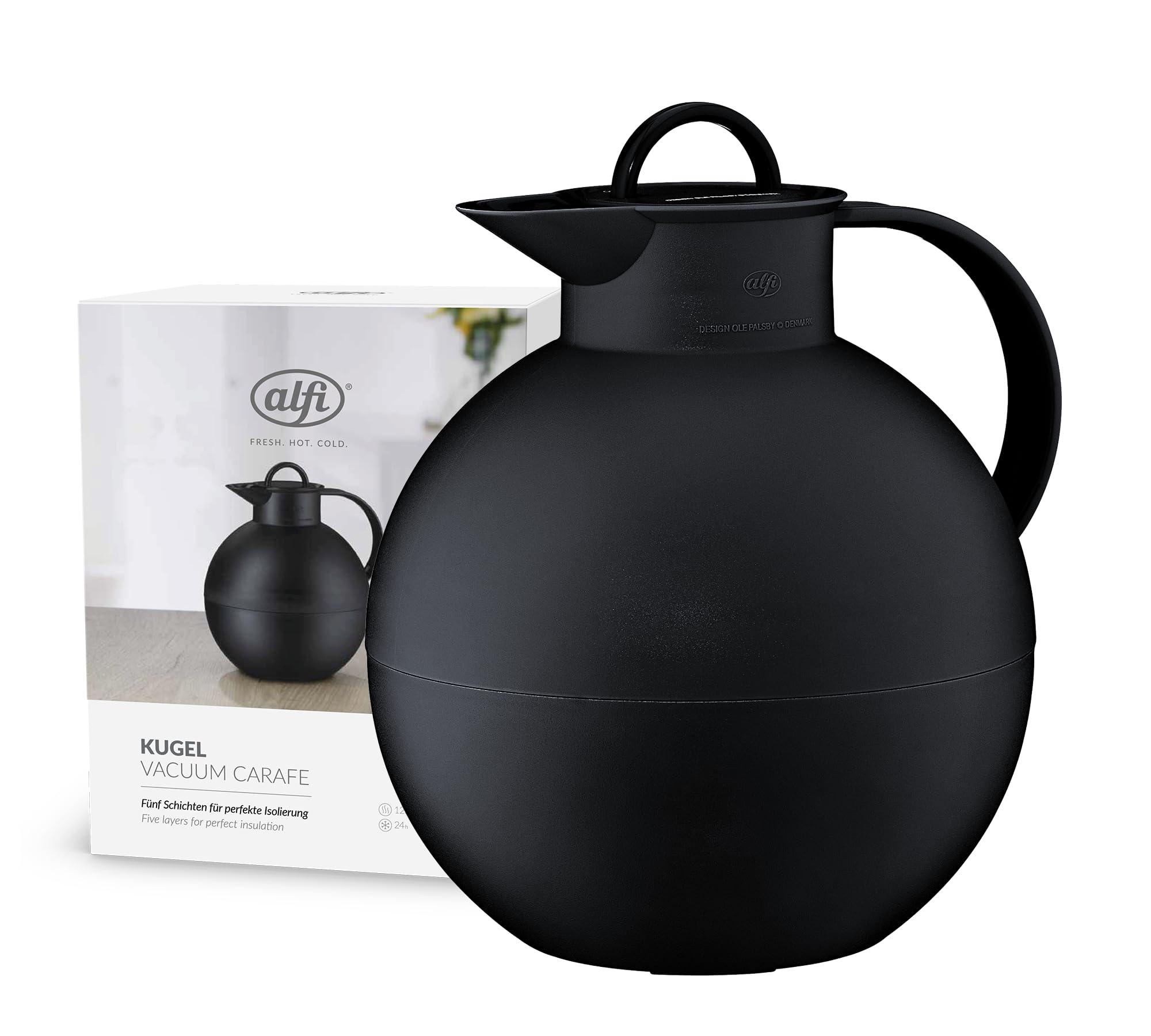 Alfi 'Kugel' (Sphere) Insulated Thermos Can 0.94 L Black Plastic