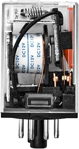 Heschen General Purpose Relay MK2P-I DC 12V Coil DPDT 8 Pin with Plug-in Socket view 4