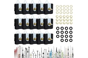 FACULX 15 Pack Clock Mechanism Replacement Kit with 20 Pairs Clock Hands, Quartz Clock Movement Replacement, Clock Movement Motor Kit for Clock Repair, Replacement and Custom Clock