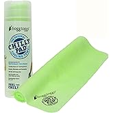 FROGG TOGGS Chilly Pad, Instant Cooling Towel, Long Lasting, Reusable, Sports and Outdoors Neck Towel 33x13, Hivis Lime Green
