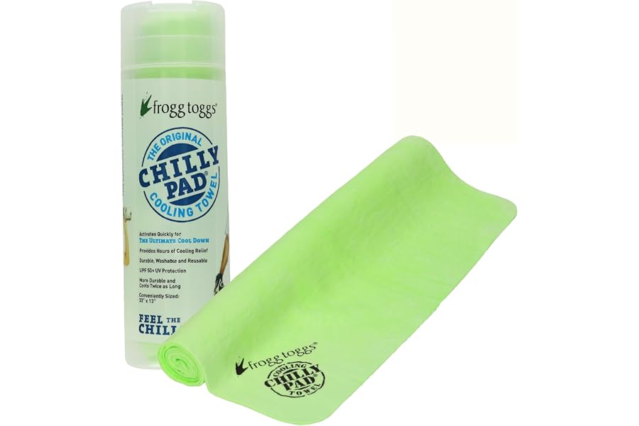 FROGG TOGGS Chilly Pad, Instant Cooling Towel, Long Lasting, Reusable, Sports and Outdoors Neck Towel 33x13