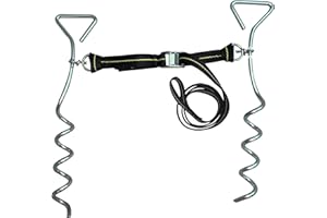Cajun Tie Downs - Basketball Goal Anchor Tie Down Kit for Secure and Durable Court Setup, Trampoline Anchors, Ground Stakes Heavy Duty Anchor Kit, High Wind Basketball Hoop Anchor