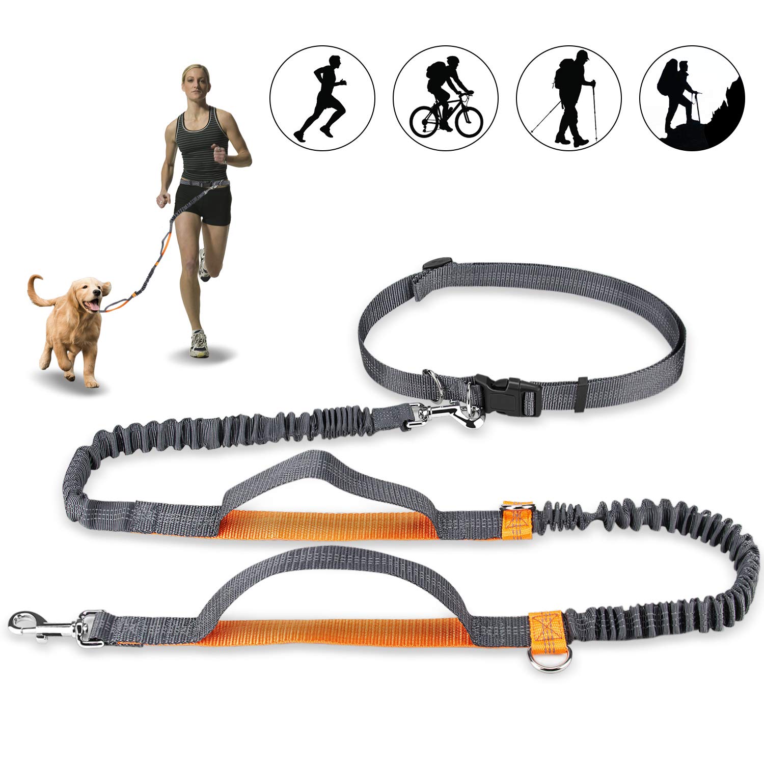 Mystery Hand Free Dog Lead Dog Walking Belt Ajustable Dog Leash Waist