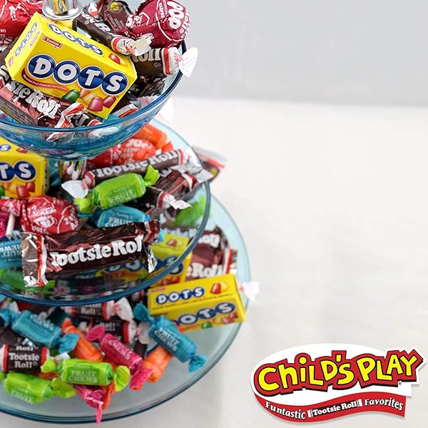 TOOTSIE ROLL CHILD’S PLAY CANDY FAVORITES WITH BONUS MOBILE GAME, 5 POUNDS OF INDIVIDUALLY WRAPPED PARTY CANDY – FUNTASTIC CANDY VARIETY MIX BAG – PEANUT FREE, GLUTEN FREE (5 POUNDS)