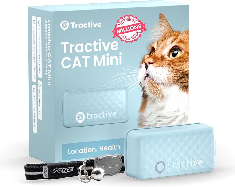 Tractive Smart Cat Tracker Mini GPS Real-Time Location History Safety Collar