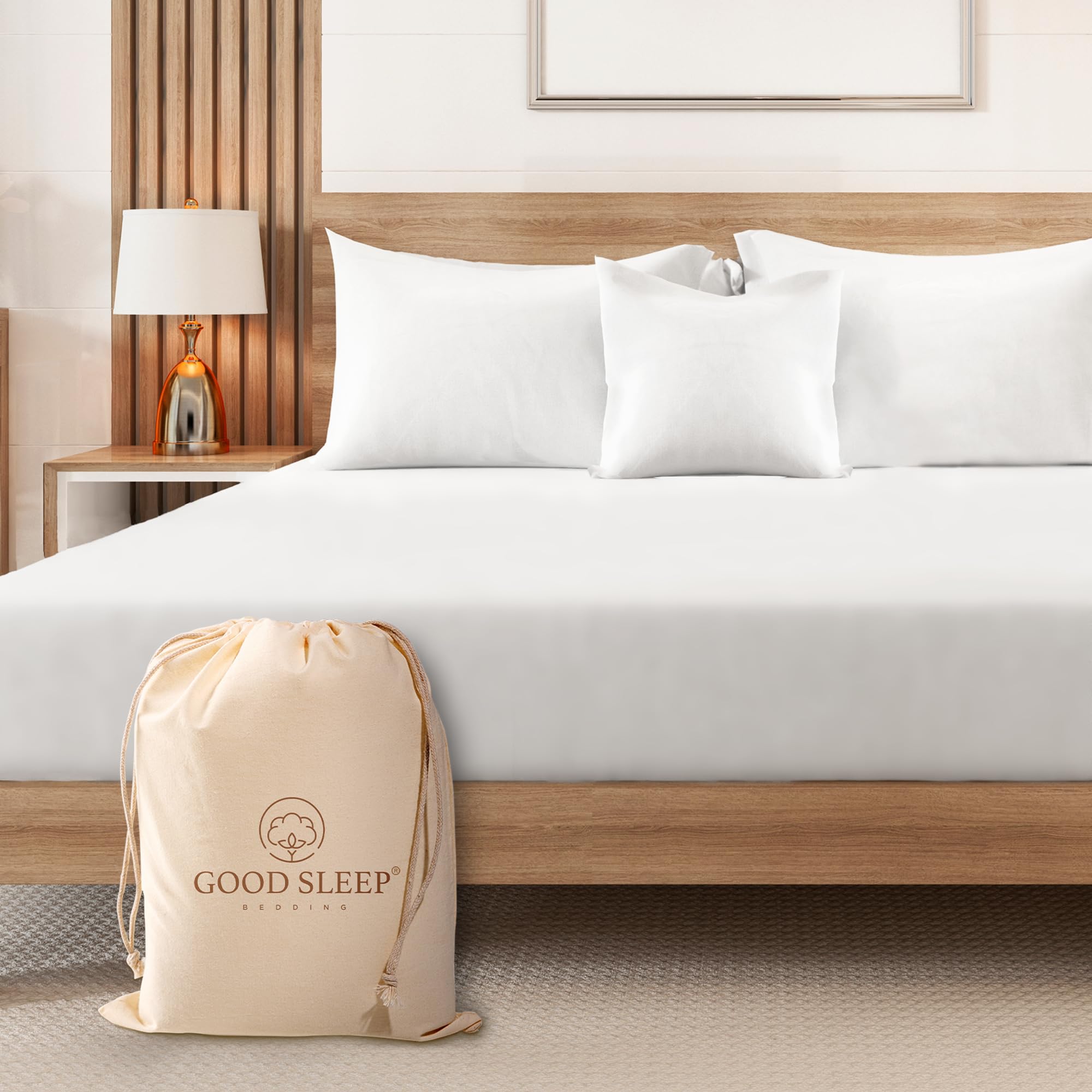 Luxury 100% Egyptian Cotton Fitted Sheet, 1 Piece 1000 Thread Count Super King Fitted Sheet, Soft Comfortable Bed Sheets, Sateen Weave Superking Fitted Sheet, 41cm/16" Deep, White Sheet.