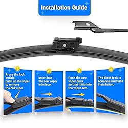 RAINTOK 24" 19" Windshield Wiper Blades Replacement