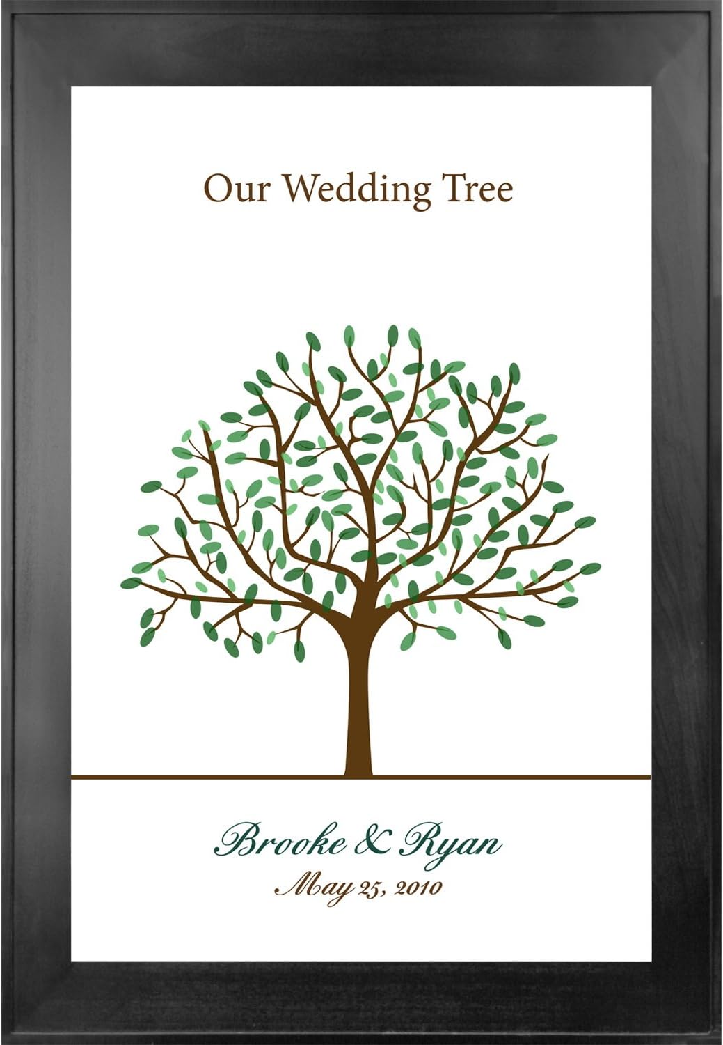 Thumbprint Guest Book Wedding Tree # 1 16x24 for 50-75 Guests