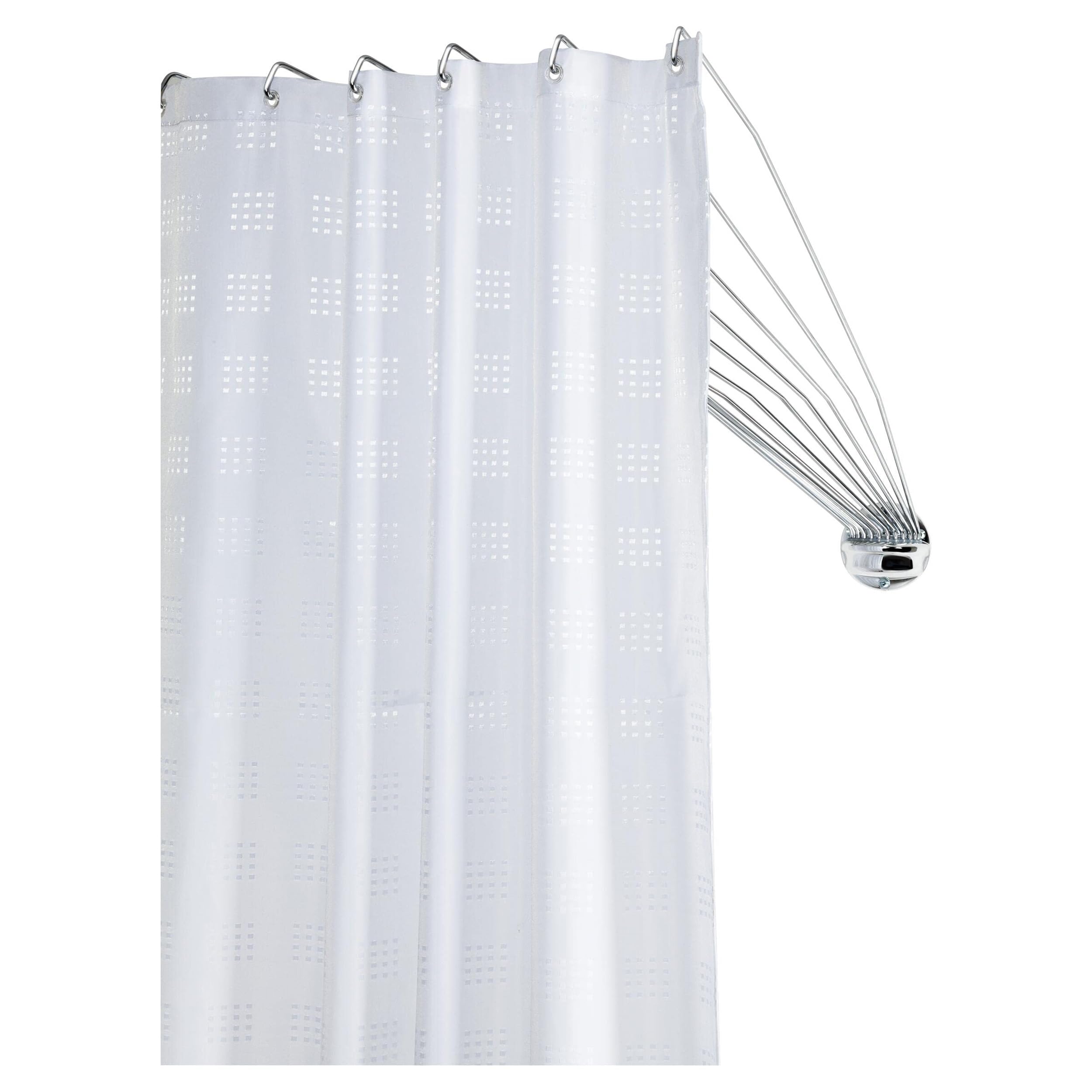 Sealskin Umbrella Shower Curtain Rail Corner, Stainless Steel, Chrome, 80 x 155 x 5 cm