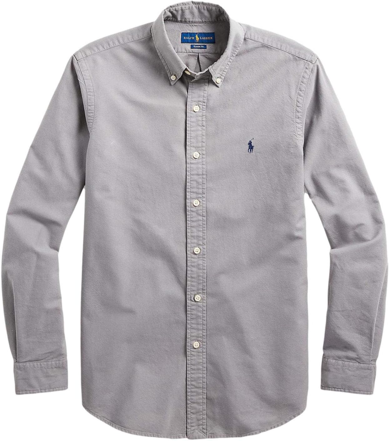 Polo Ralph Lauren Camisa masculina de manga comprida com botões Oxford