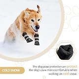 OHCOZZY Anti-Slip Dog Shoes Reflective Straps Waterproof Leather Soles 4 Pcs M view 4