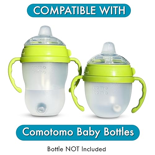 Sippy Cup Conversion Kit for Comotomo Baby Bottles 2-Count, Food