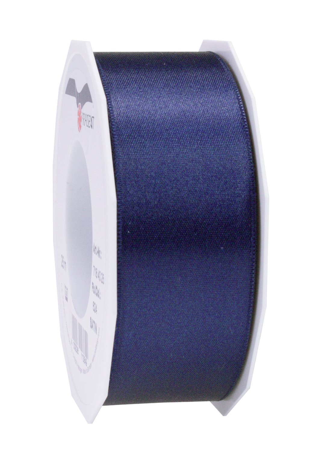 PRÄSENT - Satin Ribbon Dark Blue 40 mm width, 25 m length