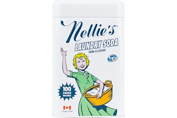 Nellie's Laundry Soda - Concentrated Laundry Detergent Powder - 100 Load - Gentle on Skin and Environment - Fragrance-Free -