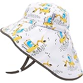 Duoyeree UV Protection Toddler Sun Hat - UPF 50+ Beach & Summer Hat for Kids - Wide Brim Hat for Boys & Girls