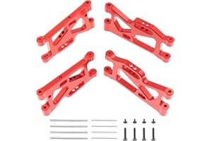 Treehobby 4PCS Metal Front and Rear Swing Arms Compatible with WLtoys 1/14 144010 144001 144002 1/12 124016 124017 124018 124019 RC Car Upgrades Parts (Red)