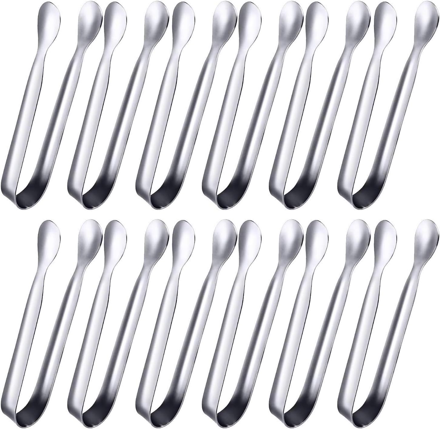 ABOAT 12 Pack Mini Tongs Sugar Tongs Ice Tongs Stainless Steel Small
