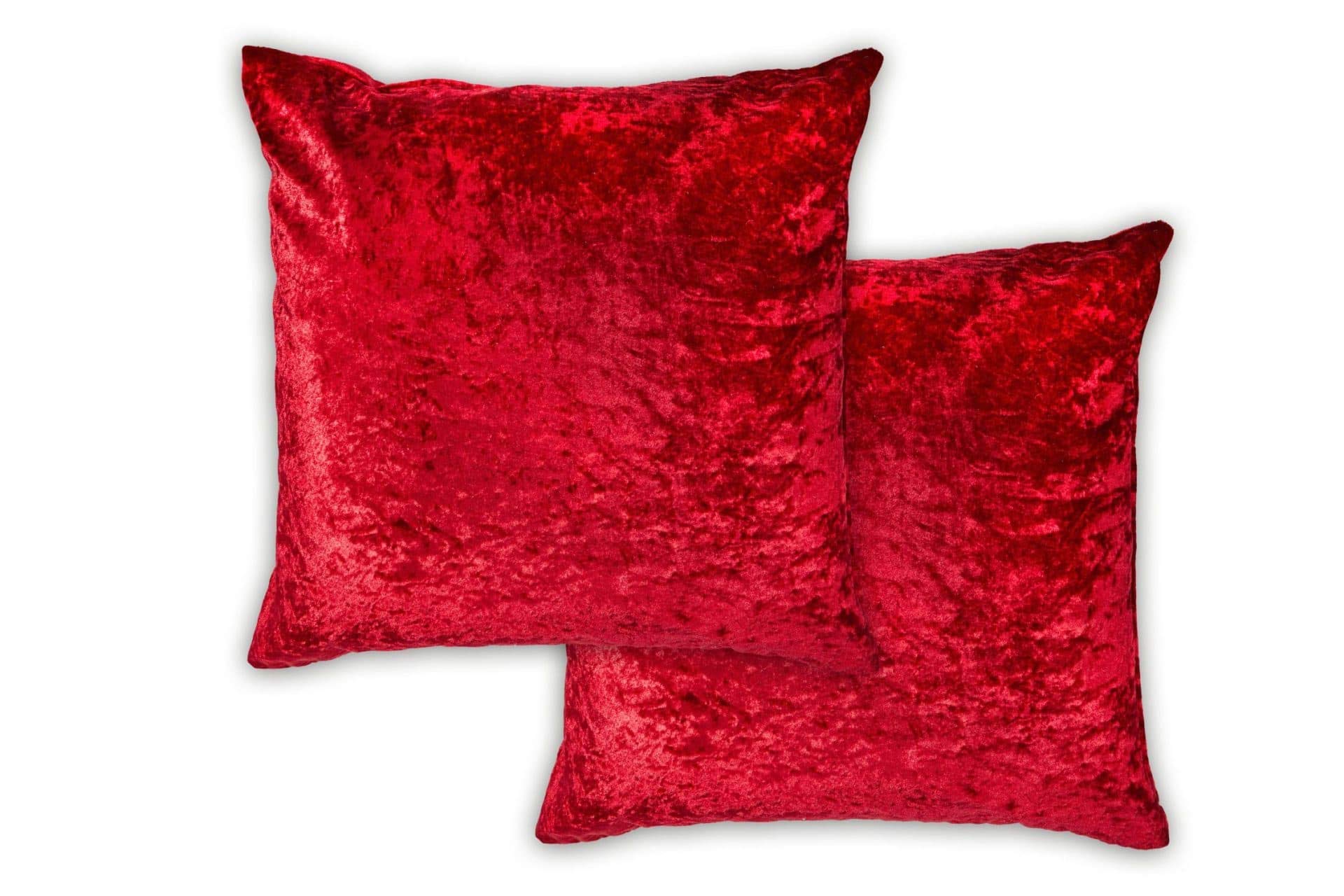Lex's Linens Pack of 4 Red Crushed Velvet Cushion Covers