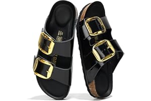 Project Cloud Genuine Leather Flat Sandals Comfortable Beach Essentials Womens Sandals Memory Foam Vacation Essentials Slides for Women Footwear (Santorini)